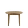 Gallery Direct Hardwick Round Extending Dining Table white background side