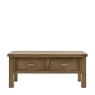 Gallery Direct Hardwick 2 Drawer Coffee Table white background front