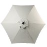 Riviera Deluxe Crank Parasol In French Grey white background