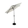 Riviera Deluxe Crank Parasol In French Grey white background