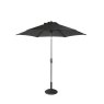 Riviera Deluxe Crank Parasol In Grey white background