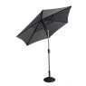 Riviera Deluxe Crank Parasol In Grey white background