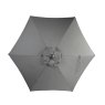 Riviera Deluxe Crank Parasol In Grey white background