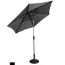 Aldiss Own Riviera Deluxe 2.5m Crank & Tilt Parasol in Grey