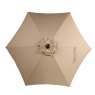 Riviera Deluxe Crank Parasol In Taupe white background