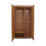 Fusion Oak Double Wardrobe white background open