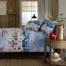 Lobster Creek Coastal Fishing Village Duvet Cover Set Side shot