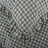 The Lyndon Company Gingham Frilled Sage Duvet Cover Set Close up