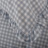 The Lyndon Company Gingham Frilled Fog Duvet Set Close up