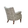 Darwin Accent Chair In Olivia Evergreen Fabric white background back