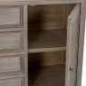 Cromwell 4 Drawer 2 Door Large Sideboard white background close up open door