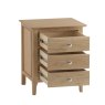 Coastal Extra Large Bedside Cabinet white background drawers open