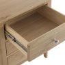 Coastal Extra Large Bedside Cabinet close up white background open drawer