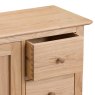 Coastal Large Cupboard white background close up open drawer