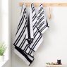 Bianca Bianca Reversible Stripe Black Towels