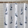 Catherine Lansfield Catherine Lansfield Salcombe Boats White Shower Curtain