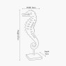 Pacific Silver Metal Sea Horse Dimensions
