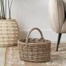Pacific Tobs Grey Kubu Rattan Straight Sided Shop Basket lifestyle