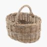 Pacific Tobs Grey Kubu Rattan Straight Sided Shop Basket