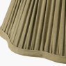 Pacific Malia Olive Green Mushroom Pleat Scalloped Shade side detail