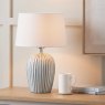 Pacific Cannes Blue And White Stripe Ceramic Table Lamp Lifestyle