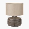 Pacific Kai Earth Coloured Textured Ceramic Table Lamp Short