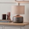 Pacific Kai Earth Coloured Textured Ceramic Table Lamp Short Lifestyle