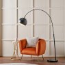 Pacific Feliciani Matt Black Metal And Black Marble Floor Lamp lifestyle