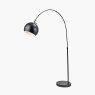 Pacific Feliciani Matt Black Metal And Black Marble Floor Lamp