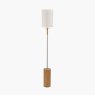 Pacific Bonham Natural Wood Veneer And Silver Metal Floor Lamp