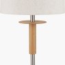 Pacific Bonham Natural Wood Veneer And Silver Metal Floor Lamp detail