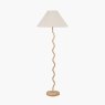 Pacific Palau Rattan Wave Floor Lamp & Harley Slubby Hopsack