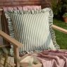 Wylder Millie Ruffle Outdoor Cushion Green lifestyle