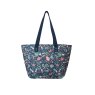 Earth Squared Blue Floral Canvas Tote Bag