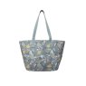 Earth Squared Grey Floral Canvas Tote Bag