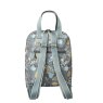 Earth Squared Grey Floral Canvas Alice Backpack reverse