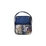 Earth Squared Navy Spring Jacquard Shoulder Bag open