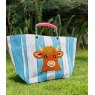 Earth Squared Cow Stripe Market Tote Bag Side View