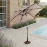 Riviera Deluxe 3m Crank & Tilt Parasol in Taupe