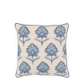 Gallery Direct Fleur Embroidered Cushion Ink Blue