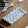 Gallery Direct Fleur Floral Stamp 4 Pack Napkins Blue lifestyle