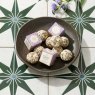 Citrus & Lavender Bath Melt Truffle 40g in bowl on tiled floor