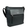 David Jones Slim Crossbody Bag Black angled view