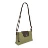 David Jones Small Tab Over Shoulder Bag Moss Green angled view