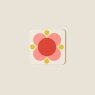 Orla Kiely Atomic Flower Set Of 6 Coasters Individual