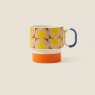 Orla Kiely Aura Mug Orange Reverse Angle