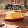 Orla Kiely Sycamore Stripe Butter Dish Orange Lifestyle
