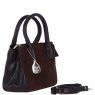 Ashwood Leather And Suede Handbag With Crossbody Strap Brown Side Angle