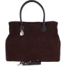 Ashwood Leather And Suede Large Handbag Brown