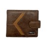 Long & Son Assorted Mens Chevron Leather Wallets Brown